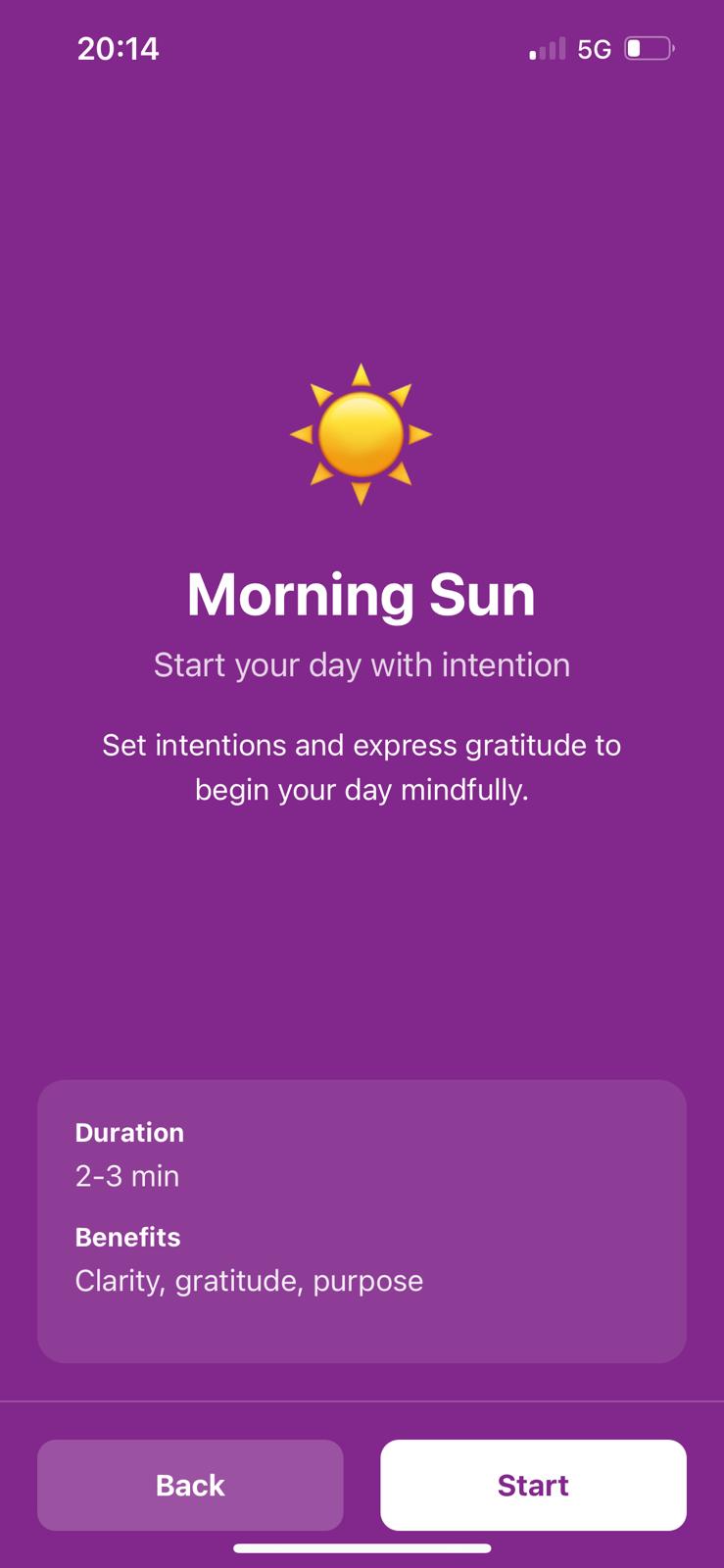 Morning Sun - Reflection and Journaling